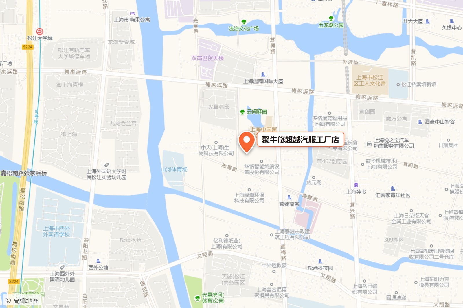 聚牛修超越汽服工厂店位置地图：上海市松江区施惠路 688 号（近茸梅路、茸阳路）